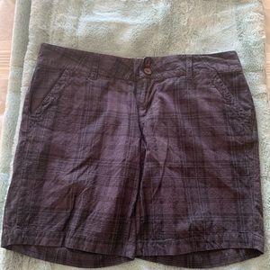 Fox Shorts, Purple with Black Stripes.  Size 9.